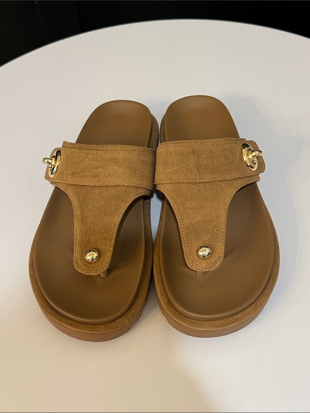 Universal Thread Brown Suede Thong Sandals
